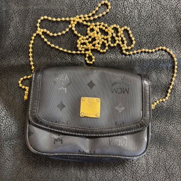 MCM Authentic #5959K,  Monogram Cross Body Shoulder Bag - Picture 1 of 7